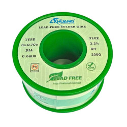 SOLDER, LEAD FREE, 0.6mm, 200g