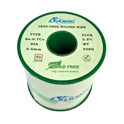 SOLDER, LEAD FREE, 0.6mm...