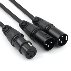 AUDIO CABLE, XLR(F) TO 2...