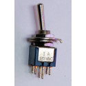 TOGGLE SWITCH, DPDT, ON-ON, MINI, 3A, SOLDER LUG