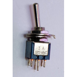 TOGGLE SWITCH, DPDT, ON-ON,...