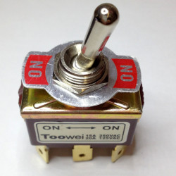 TOGGLE SWITCH, DPDT, ON-ON,...