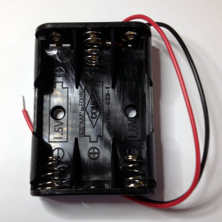 BATTERY HOLDER, AAAx3, w/WIRE